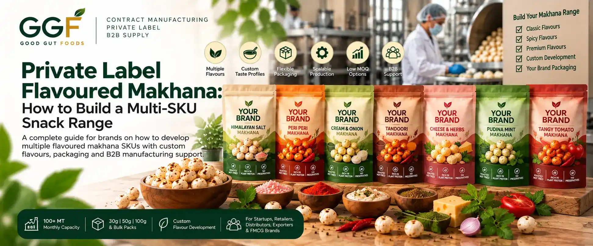 Private Label Flavoured Makhana: How to Build a Multi-SKU Snack Range